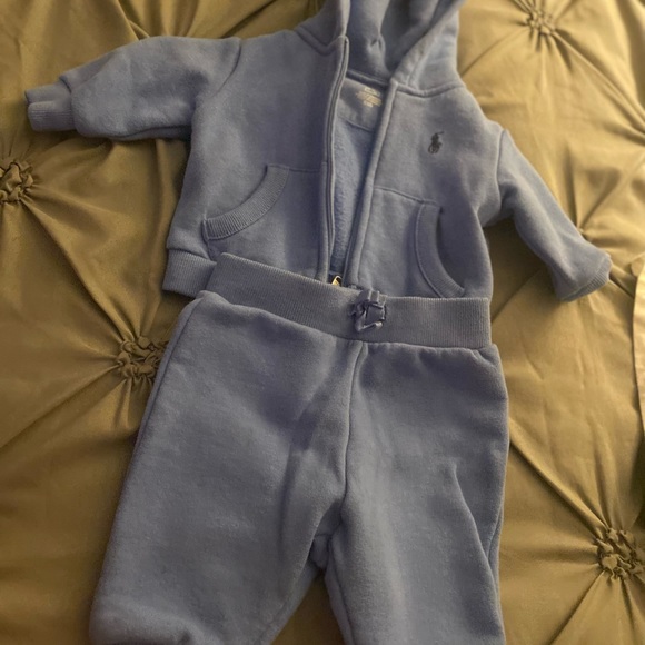 Polo Ralph Lauren Matching Sets Sky Blue Baby Boy Polo Sweat Suit